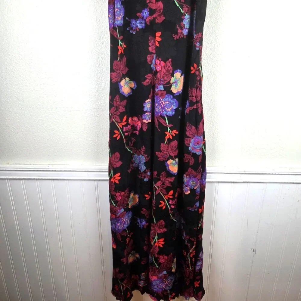 Women's REISS Floral Black Maxi Dress Size 02/XS - Picture 7 of 11